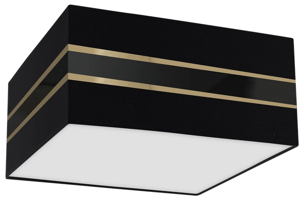 Lampa sufitowa ULTIMO BLACK, MLP7336, 40 cm, czarny/transparentny/złoty, 2x60W E27