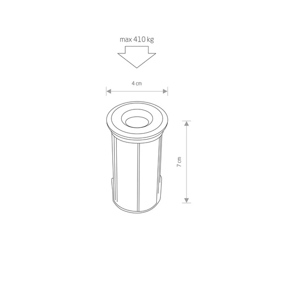 Oprawa najazdowa PICCO LED S srebrny śr. 4cm 9106