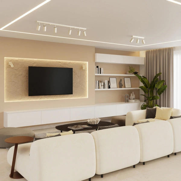 Plafon RING 3L beżowy