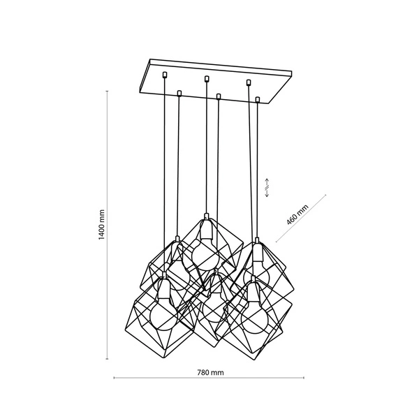 Lampa wisząca ALAMBRE 2779 w industrialnym stylu 2779