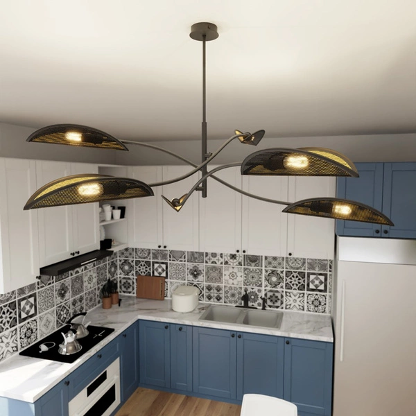 Lampa sufitowa Emibig LOTUS 6 Czarny/GOLD 1106/6