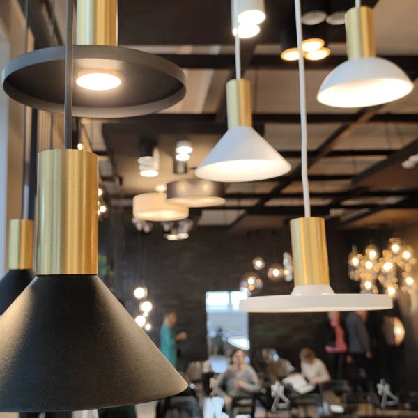 Lampa wisząca HERMANOS C szer. 15,5cm GU10 | czarny/mosiężny 8194