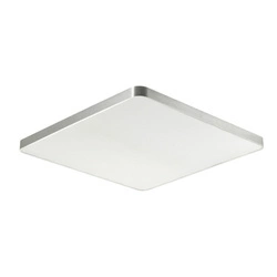 Lampa sufitowa plafon kwadratowy SIERRA LED 80W szer. 80cm | srebrny