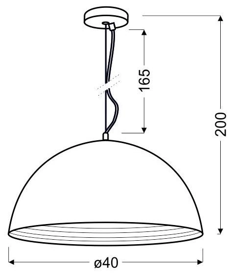 Nowoczesna lampa wisząca AMALFI 40 cm 31-26392 miedziana 1x60W E27