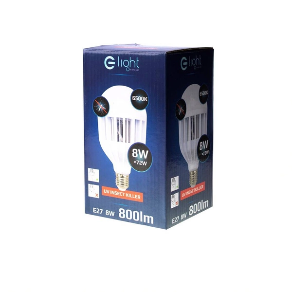 Żarówka owadobójcza LED E27 8W na komary i muchy