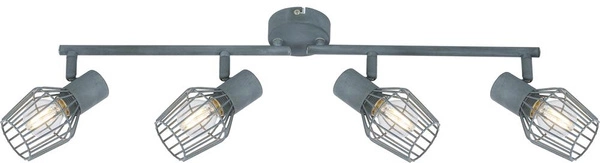 Lampa sufitowa VIKING listwa 4xE14 szara 94-68033 w industrialnym stylu