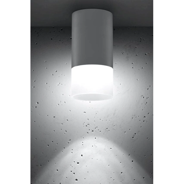 Lampa sufitowa TUBA 2273686, mrożony + szary, 1x15W GU10