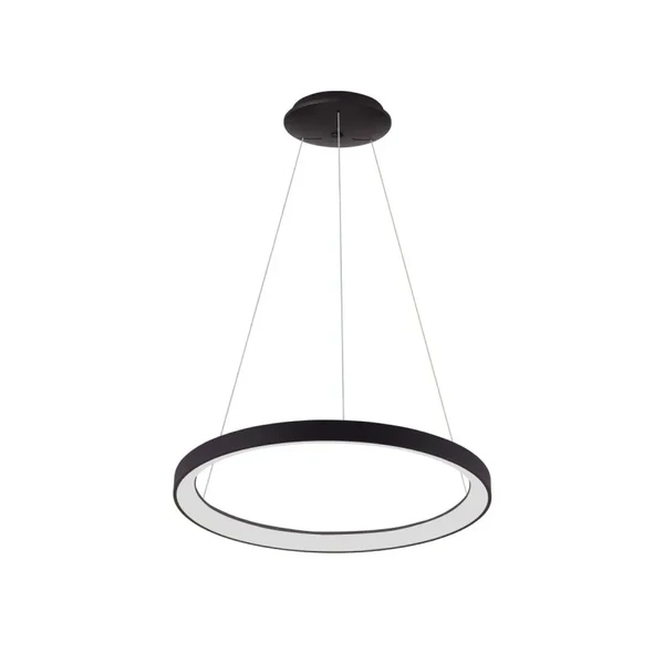 Lampa wisząca Italux Vico 58cm 48W LED barwa zmienna (CCT) | czarny