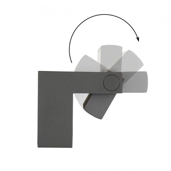 Kinkiet zewnętrzny nad drzwi regulowany przed dom ROTA RT-K100 | ciemny popiel