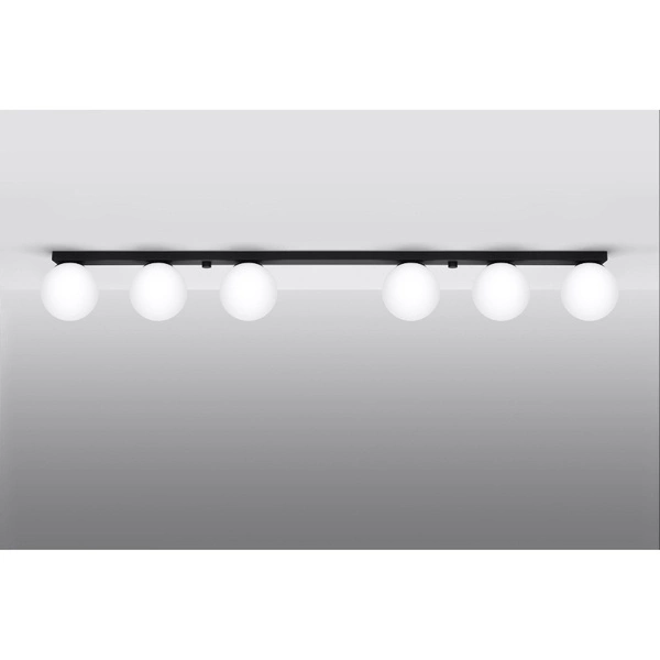 Plafon YOLI 6, czarny z białymi kloszami, 6x40W G9, SL.1155