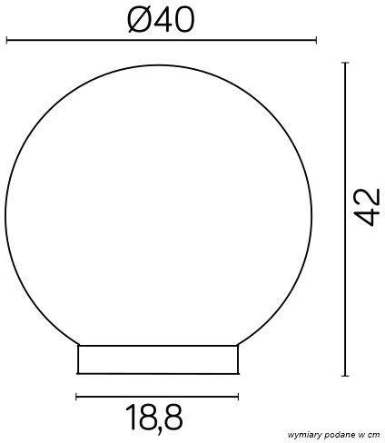 Kula ozdobna do ogrodu szkło akrylowe śr.40 cm ALEKULE G 400 Z | biały