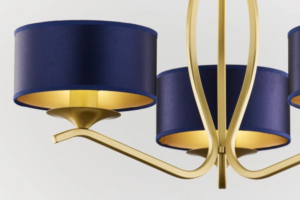 Klasyczny Żyrandol KASZMIR wys. 58cm 3xE27 15W IP20 | złoty połysk