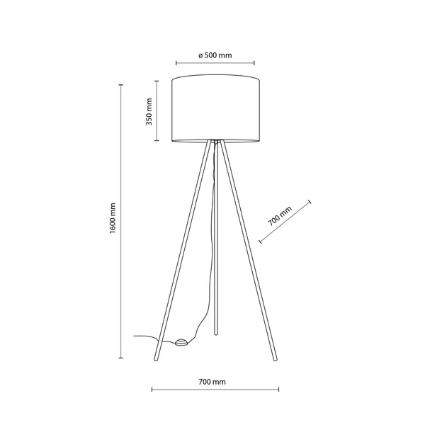 UMBERTO WHITE GOLD LAMPA PODŁOGOWA 1 6637