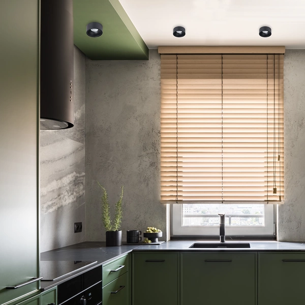 Oprawa podtynkowa sufitowa BALI ROUND BLACK śr. 9,6cm | czarny