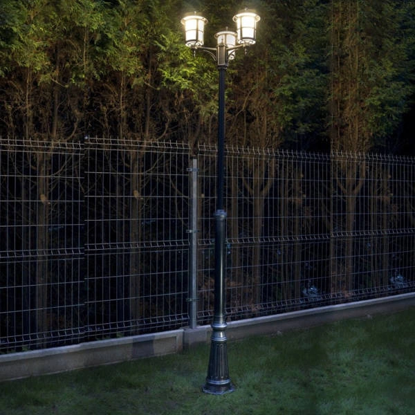 Lampa masztowa CORDOBA II OGMWN 3 TD latarnia 2-3metry IP43 | czarna