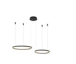 Azzardo HALO PENDANT 80+60 CCT BK + REMOTE CONTROL 4978