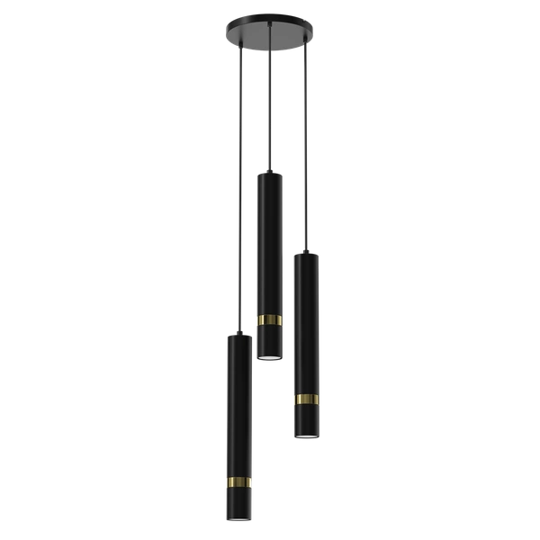 Lampa wisząca JOKER, MLP8918, czarny/złoty, 3x8W GU10
