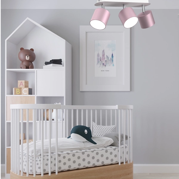 Lampa sufitowa DIXIE PINK 3x GX53 szer. 34cm | różowy