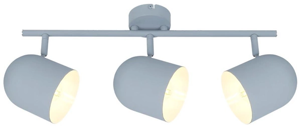 Nowoczesna lampa sufitowa AZURO listwa 93-63229 szary mat 3xE27
