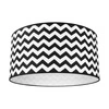 Abażur Cylinder E27 H40 Biało-Czarny Bawełniany z zygzakowatym wzorem A0251