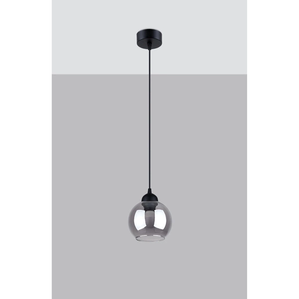 Lampa wisząca ALINO 1, czarny/dymiony, 1x60W E27, SL.1141