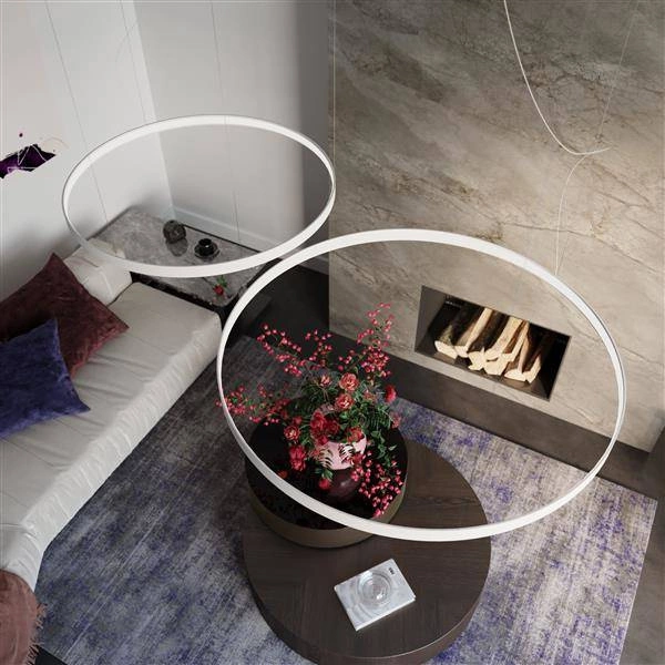 Nowoczesna lampa wisząca RIO 55 LED biała 30W barwa neutralna 4000K TH.107