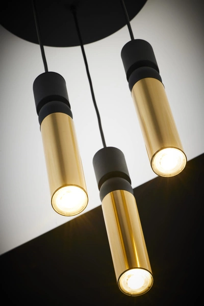 Nowoczesna Lampa wisząca ALAS wys. 35-136cm 3xG10 14W IP20 | Złoty