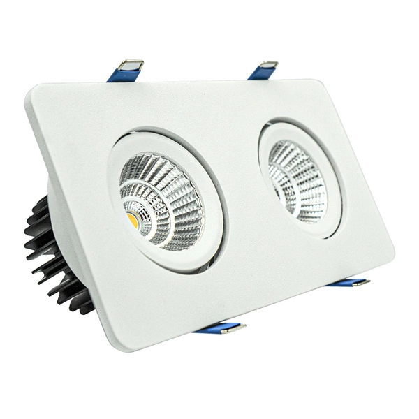 Oprawa wpuszczana GRIG DUE 2x7,5W neutralna 4000K szer. 21x11cm biały 30 st