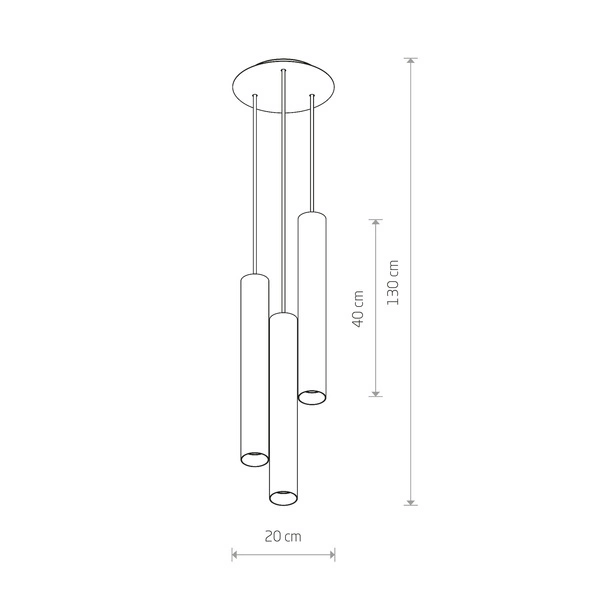Lampa nad stół EYE BRASS III L 8915