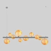 BUBBLES GLASS SHADE SET 10 AMBER