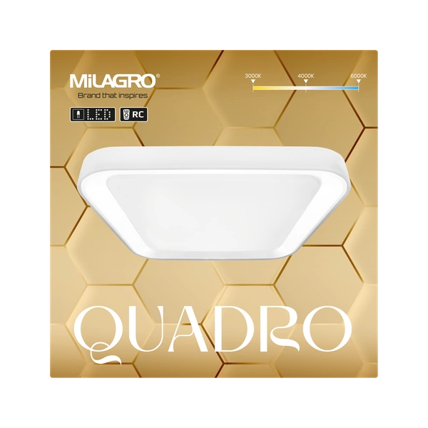 Plafon QUADRO WHITE, ML7928, biały, 38W LED