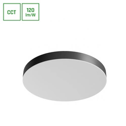 NYMPHEA OPTIMA BLACK 36W CCT 230V 120ST IP20 FI400X50MM BIAŁY CZARNY OKRĄGŁA