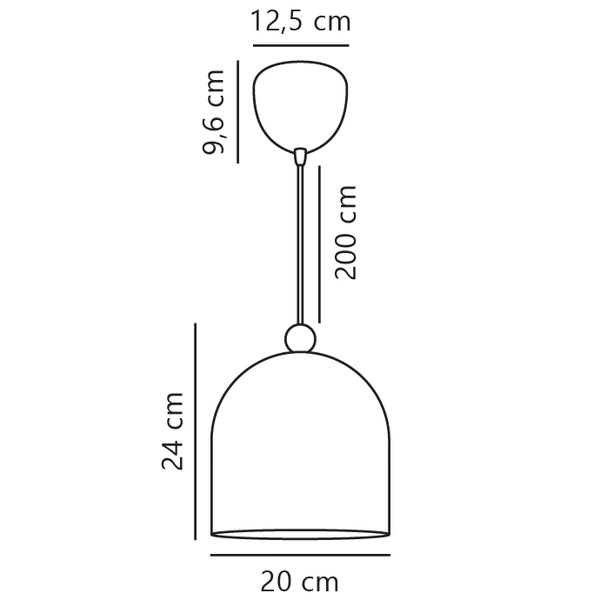 Lampa wisząca GASTON E27 Metal | Zgaszony róż