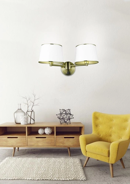 Kinkiet IBIS 22-01309 patyna/biały 2x40W E14