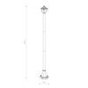 Lampa stojąca ANA 200cm E27 IP44 | czarny 10502