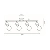Lampa Sufitowa Marjolaine 4xE27 Max.25W Dąb Olejowany/Czarny Metal 2831404
