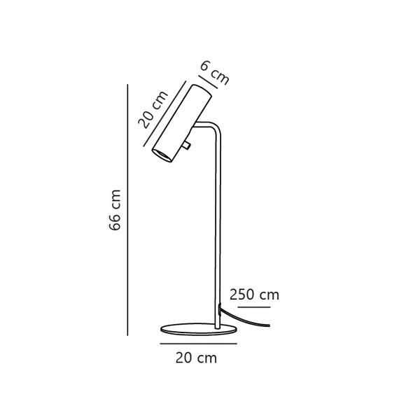 Lampa stołowa MIB GU10 8W Metal | Czarny