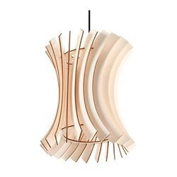 Lampa wisząca ORIANA, naturalne drewno, czarny PCV,  SL.0642