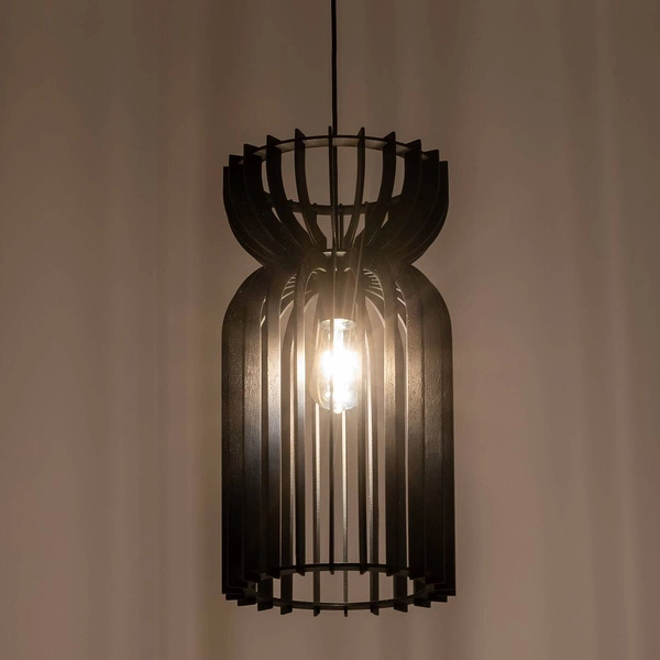 Lampa wisząca KYMI BLACK A szer. 26 cm E27| czarny 10573