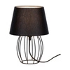 Lampa stołowa Merano 1xE27 maks. 25W Czarny metal/czarny kabel PCV/czarny klosz z tkaniny 7564104