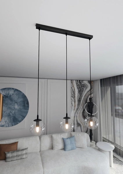 Lampa wisząca Emibig COSMO 3 BL TRANSPARENT 711/3