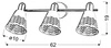 Lampa sufitowa/ścienna DISCOVERY listwa 93-62178 chrom/biały 3xE14