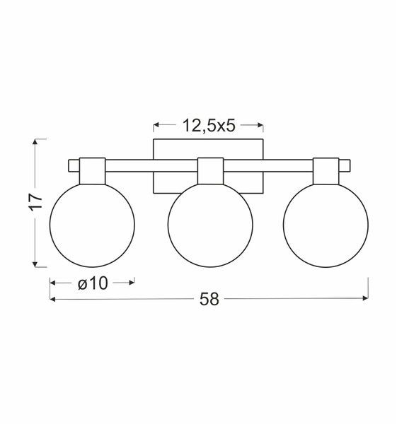 Kinkiet MALDUS, 23-01450, chrom/biały, 3x40W G9
