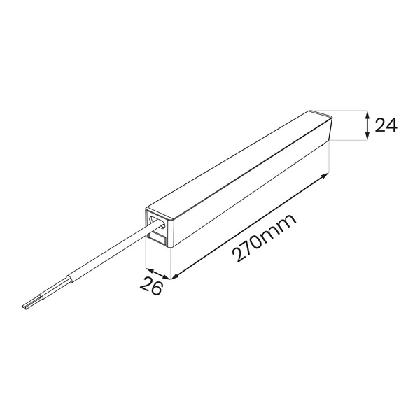 Slim Magnetic Track Czarny Zasilacz 200W 24V
