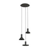 Lampa wisząca HERMANOS III BLACK szer. 40cm 3xGU10 | czarny 10905
