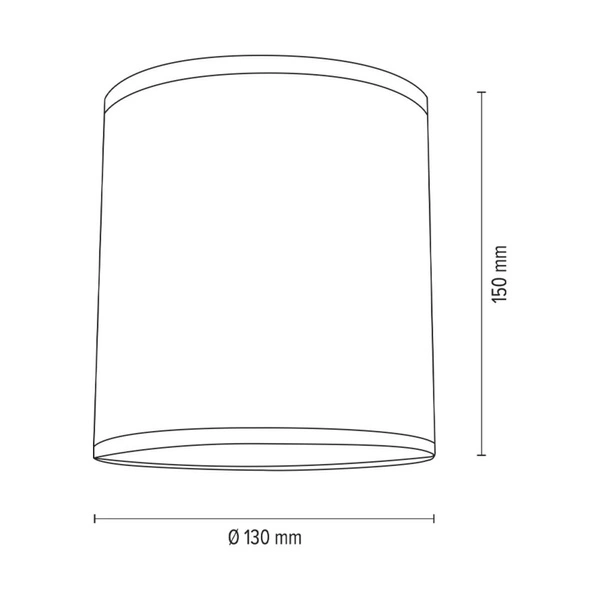 Abażur Cylinder E27 H20 Szaro-biały materiał z wzorem chmurek A1352