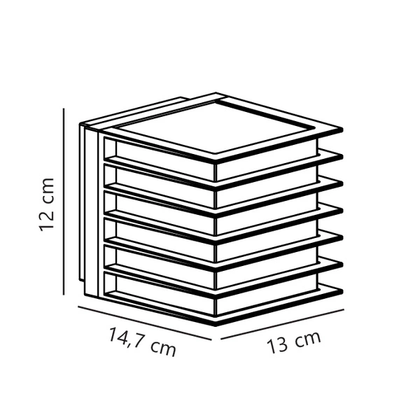 Kinkiet FLUCTUS E27 15W Metal | Czarny