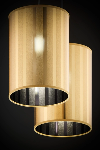 Klasyczna Lampa wisząca CORTINA wys. 100cm 2xE27 15W IP20 | złoty