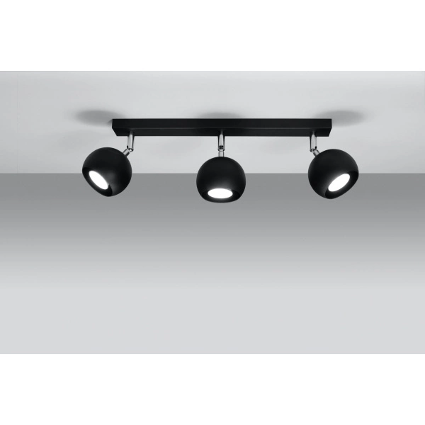 Nowoczesna lampa sufitowa OCULARE 3 SL.0445 Czarna 3xGU10