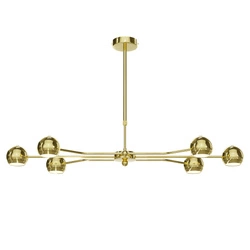 Nowoczesny Żyrandol TIANA wys. 55-85cm 6xG10 14W IP20 | Złoty